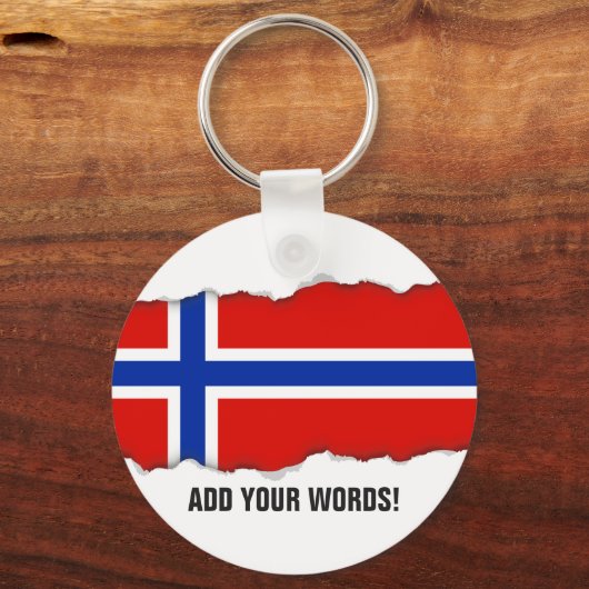 Flagge Norwegens Schlüsselanhänger (Vorderseite)