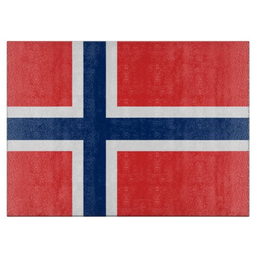 Flagge Norwegens Schneidebrett (Vorderseite)