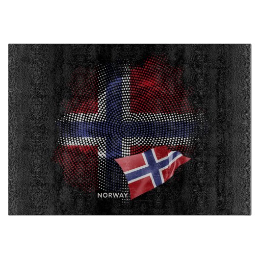 Flagge Norwegens Schneidebrett (Vorderseite)