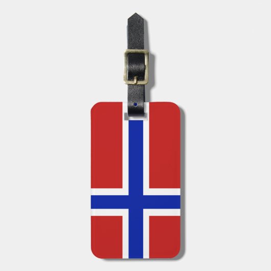 Flagge Norwegens skandinavische Gepäckanhänger (Vorderseite vertikal)