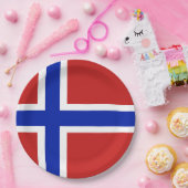Flagge Norwegens skandinavische Pappteller (Party)