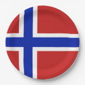 Flagge Norwegens skandinavische Pappteller (Vorderseite)