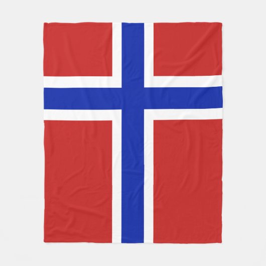 Flagge Norwegens skandinavisches Medium Fleecedecke (Vorderseite)