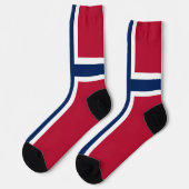 Flagge Norwegens Socken (Linkes Detail)