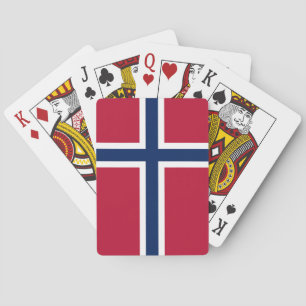 Flagge Norwegens Spielkarten