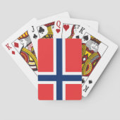 Flagge Norwegens Spielkarten (Rückseite)