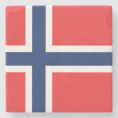 Flagge Norwegens Steinuntersetzer (Vorderseite)