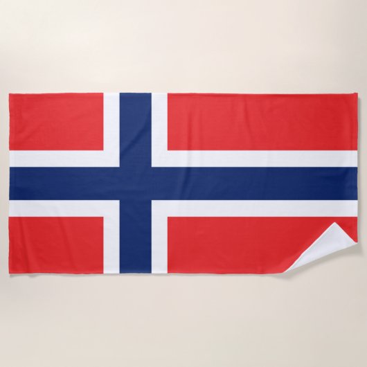 Flagge Norwegens Strandtuch (Vorderseite)