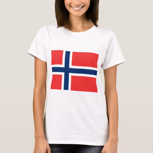 Flagge Norwegens T-Shirt (Vorderseite)