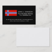 Flagge Norwegens Visitenkarte (Vorne/Hinten)