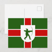 Flagge Nottinghamshire Postkarte (Vorne/Hinten)