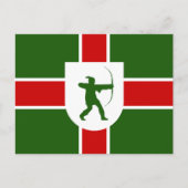 Flagge Nottinghamshire Postkarte (Vorderseite)