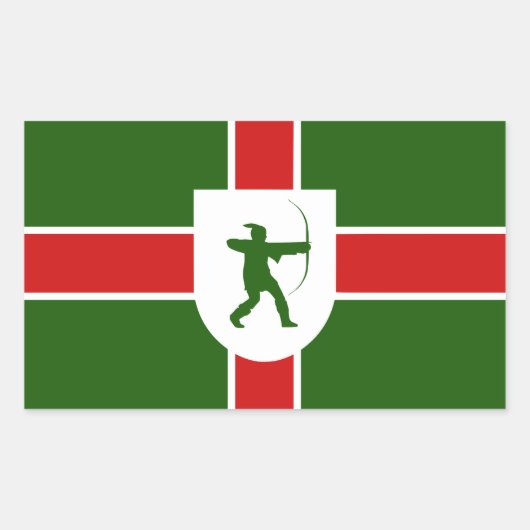 Flagge Nottinghamshire Rechteckige Aufkleber (Vorderseite)