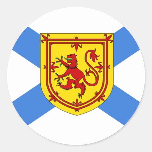 Flagge Nova Scotia Runder Aufkleber (Vorderseite)
