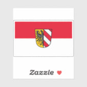 Flagge Nürnbergs (Nürnberg), Deutschland Aufkleber (Blatt)