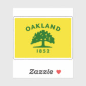 Flagge Oaklands, Kalifornien Aufkleber (Blatt)