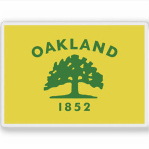 Flagge Oaklands, Kalifornien Aufkleber