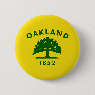 Flagge Oaklands, Kalifornien Button