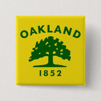 Flagge Oaklands, Kalifornien Button