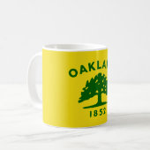 Flagge Oaklands, Kalifornien Kaffeetasse (Vorderseite Links)