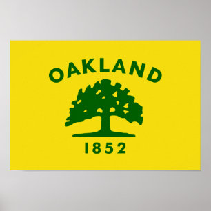 Flagge Oaklands, Kalifornien Poster