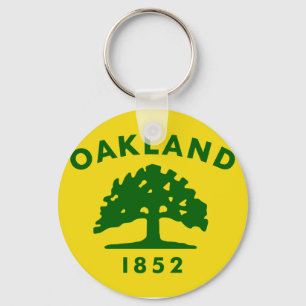 Flagge Oaklands, Kalifornien Schlüsselanhänger