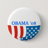 Flagge Obama '08 Button (Vorderseite)