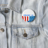 Flagge Obama '08 Button (Beispiel)