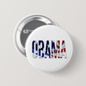 Flagge Obama Amerika Button (Vorne & Hinten)