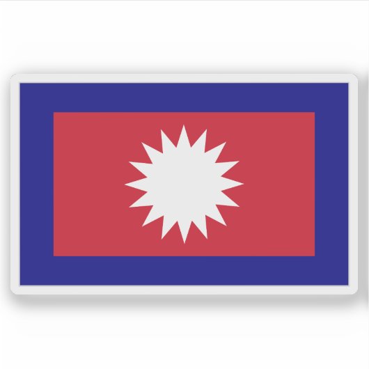 Flagge OberMustang (Königreich Lo), Nepal Aufkleber (Vorderseite)