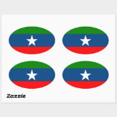Flagge Ogaden Ovaler Aufkleber (Blatt)