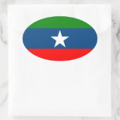 Flagge Ogaden Ovaler Aufkleber (Tasche)