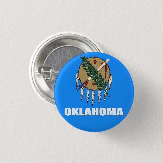 Flagge Oklahomas  Button (Vorne & Hinten)