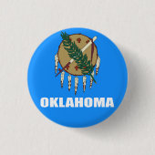 Flagge Oklahomas  Button (Vorderseite)