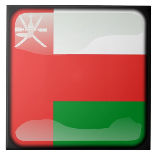 Flagge Oman Fliese (Vorderseite)