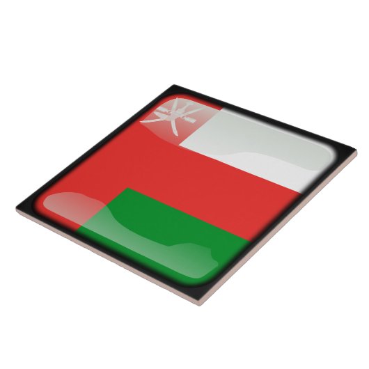 Flagge Oman Fliese (Seite)