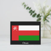 Flagge Oman Postkarte (Stehend Vorderseite)