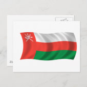 Flagge Oman Postkarte (Vorne/Hinten)