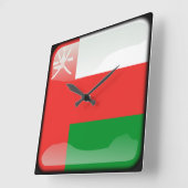 Flagge Oman Quadratische Wanduhr (Winkel)