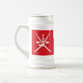 Flagge Omans Bierglas (Links)