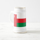 Flagge Omans Bierglas (Vorderseite Links)