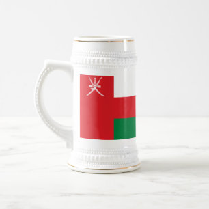 Flagge Omans Bierglas