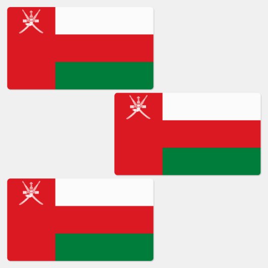 Flagge Omans Etiketten (Gruppe)