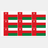 Flagge Omans Etiketten (Blatt)