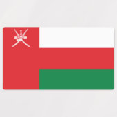 Flagge Omans Etiketten (Design 1)