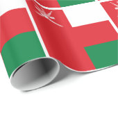Flagge Omans Geschenkpapier (Rolleneckpunkt)