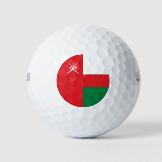 Flagge Omans Golfball (Vorderseite)