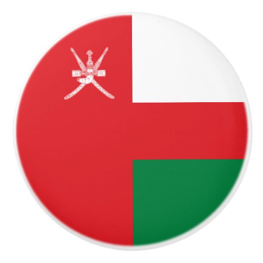 Flagge Omans Keramikknauf (Vorderseite)