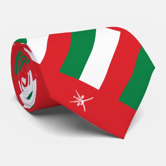 Flagge Omans Krawatte (Gerollt)