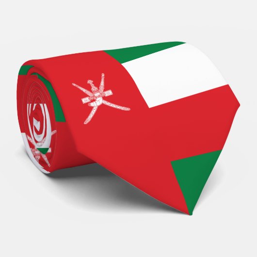 Flagge Omans Krawatte (Gerollt)
